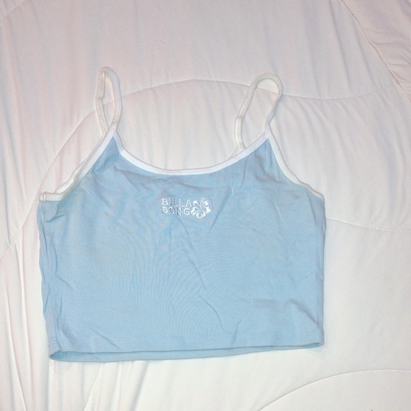 Billabong Women's Blue Crop Top - Picture 1 of 4